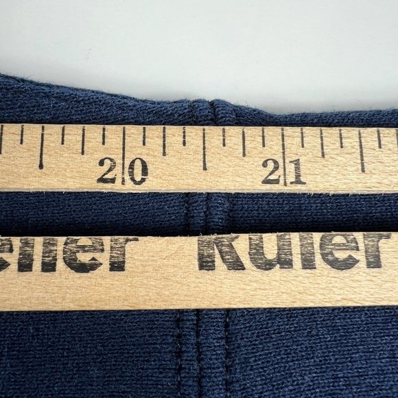 VTG Notre Dame Fightin Irish Sweatshirt Large Blue Faded Plaid Logo Crewneck - Picture 15 of 15